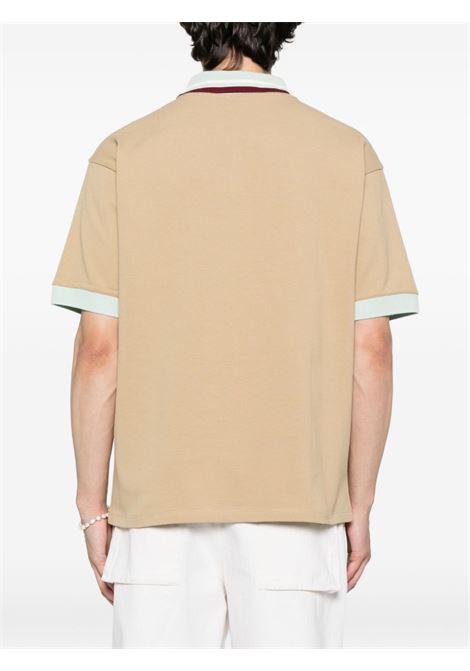 Polo con logo ricamato in beige Drôle De Monsieur - uomo DROLE DE MONSIEUR | PL138CO162DBG